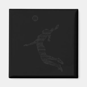 Aimant Volleyball Fille Femmes Joueuse Jeune Joueuse 6