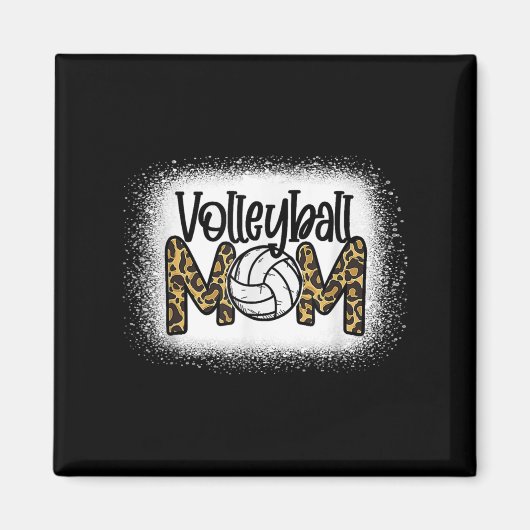 Aimant Volleyball Maman Femmes Leopard mignon Bleached Fu (Devant)