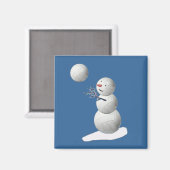 Aimant Volleyball Snowman (Recto/Verso)