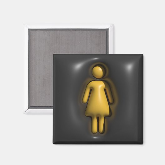 Aimant Volume, fille, femme (Recto/Verso)