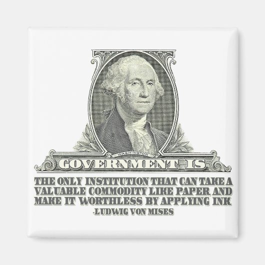 Aimant Von Mises sur la monnaie papier (Devant)