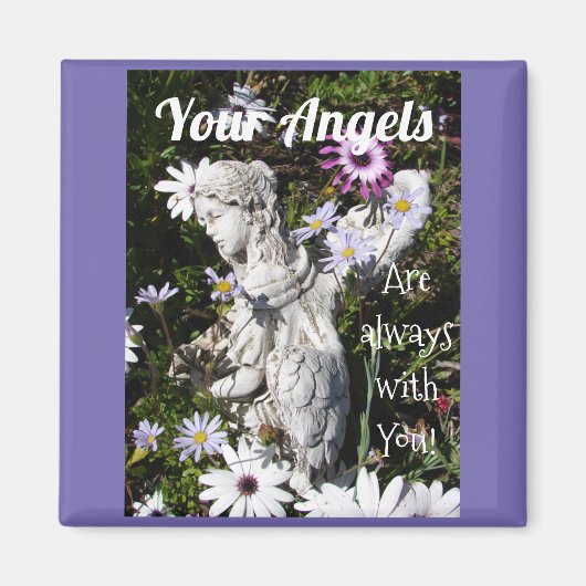 Aimant Vos anges sont toujours avec vous Floral Angel (Devant)