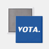 Aimant Vota vote en espagnol bleu blanc politique moderne (Recto/Verso)