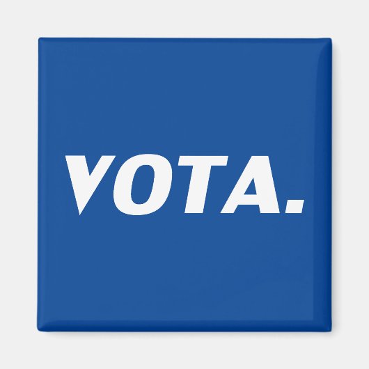 Aimant Vota vote en espagnol bleu blanc politique moderne (Devant)