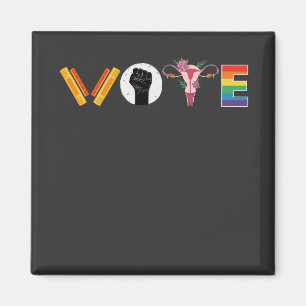 Aimant VOTE Books Uterus LGBT Support