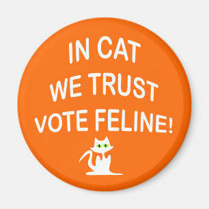 Aimant Vote Cat with White Text