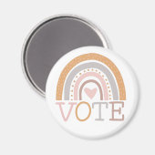Aimant Vote | Cute Pastel Rainbow Text Design (Recto/Verso)