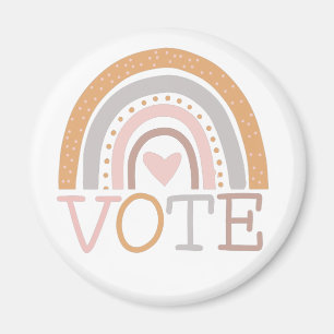 Aimant Vote   Cute Pastel Rainbow Text Design