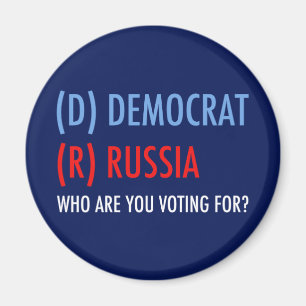 Aimant Vote D pour Democrat R pour Russia Funny Election