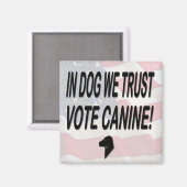 Aimant Vote Dog avec drapeau américain (Recto/Verso)