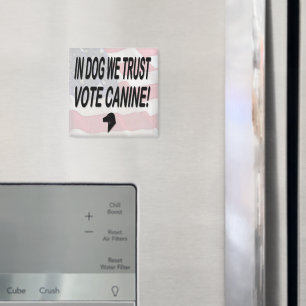 Aimant Vote Dog avec drapeau américain