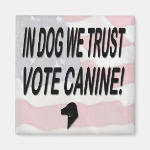 Aimant Vote Dog avec drapeau américain