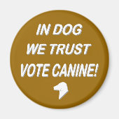 Aimant Vote Dog avec texte blanc (Devant)