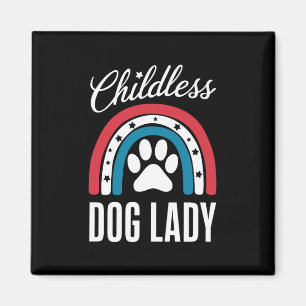 Aimant Vote électoral de la dame sans enfants avec chien 