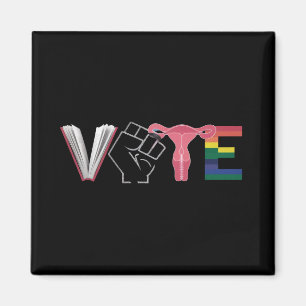 Aimant Vote féministe droits des femmes livres interdits