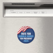 Aimant Vote Kamala Harris pour le Président 2024 Blue (In Situ (Lave-vaisselle))