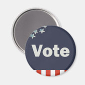 Aimant Vote patriotique rouge blanc et bleu (Recto/Verso)