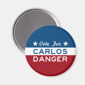 Aimant Vote Pour Carlos Danger (Recto/Verso)