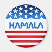 Aimant Vote pour Kamala Harris USA Drapeau Typographie mo (Devant)