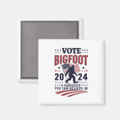 Aimant Vote Pour Le Président De Bigfoot 2024 Sasquatch (Recto/Verso)