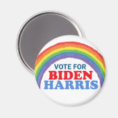 Aimant Vote pour l'élection de Biden Harris Rainbow (Recto/Verso)