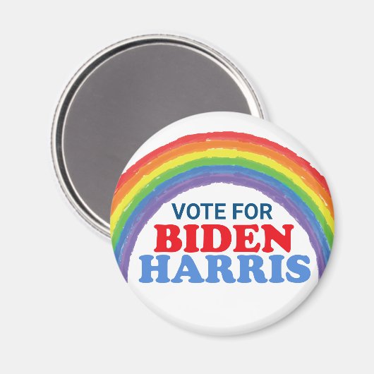 Aimant Vote pour l'élection de Biden Harris Rainbow (Recto/Verso)