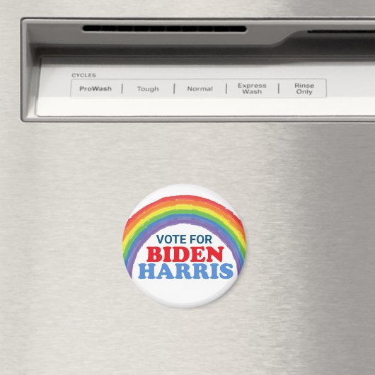 Aimant Vote pour l'élection de Biden Harris Rainbow (In Situ (Lave-vaisselle))