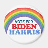 Aimant Vote pour l'élection de Biden Harris Rainbow (Devant)