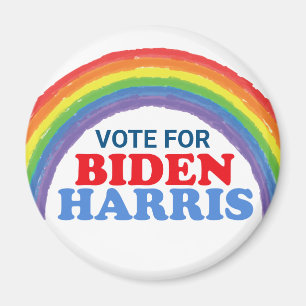 Aimant Vote pour l'élection de Biden Harris Rainbow