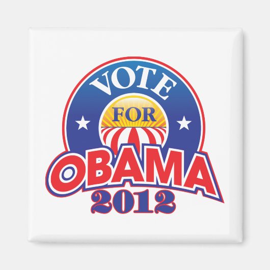 Aimant Vote pour Obama 2012 (Devant)
