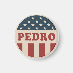 Aimant Vote pour Pedro Classic Retro American Voter Butto