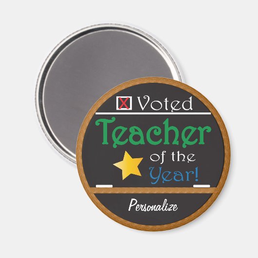 Aimant Voté, Professeur de l'année (Recto/Verso)