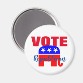 Aimant VOTE Républicain avec éléphant patriotique (Recto/Verso)