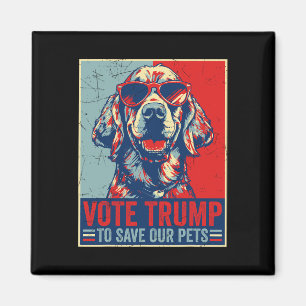 Aimant Vote Rétro Trump Pour Sauver Nos Animaux Trump Usa