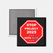Aimant Vote Save Democracy Stop Project 2025 (Recto/Verso)