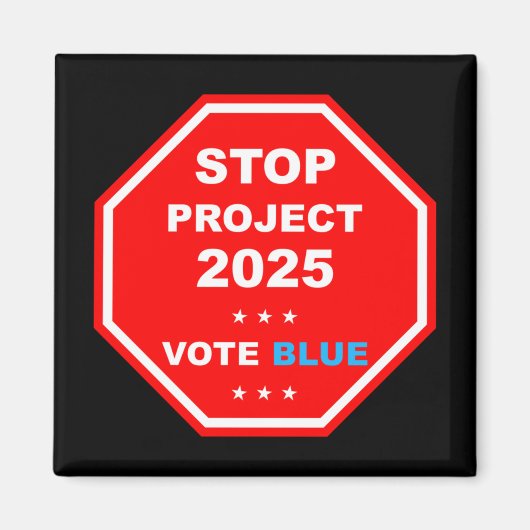 Aimant Vote Save Democracy Stop Project 2025 (Devant)