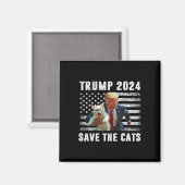 Aimant Vote Trump 2025 Funny Save The Cats (Recto/Verso)