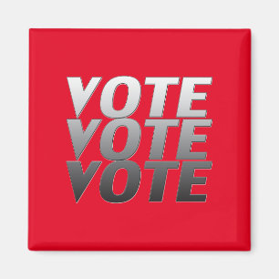 Aimant Vote vote typographie moderne dégradé gris rouge