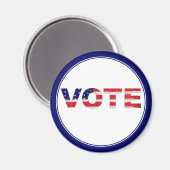 Aimant Voter Le Texte Dans Les Couleurs Du Drapeau Bleu (Recto/Verso)