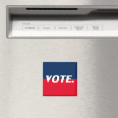 Aimant "Voter" lettres blanches, arrière - plan bleu roug (In Situ (Lave-vaisselle))