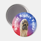 Aimant Voter pour les droits des animaux (Recto/Verso)