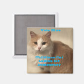 Aimant Votez Blue Chilless Chat Ladies (Recto/Verso)