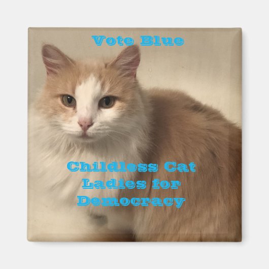 Aimant Votez Blue Chilless Chat Ladies (Devant)
