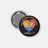 Aimant Votez comme les droits de votre fille en dépendent (Recto/Verso)