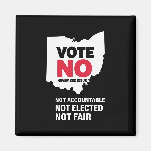 Aimant Votez Non Novembre Numéro 1  (Devant)