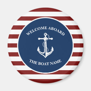 Aimant Votre Ancre de nom de bateau