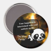 Aimant Votre bonheur dépend de votre vision de la vie (Recto/Verso)