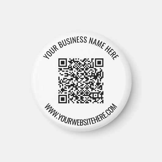Aimant Votre cadeau de code QR et d'aimant de texte perso (Devant)