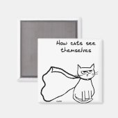 Aimant Votre chat le Superhero - Drôle cadeau de chat (Recto/Verso)