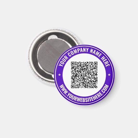 Aimant Votre code QR et l'aimant de texte personnalisé Ch (Recto/Verso)